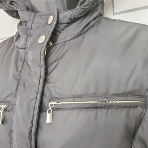 MICHAEL KORS Women's Puffer Down Jacket Zip Up Coat Parka Size S Black - Picture 4 of 16